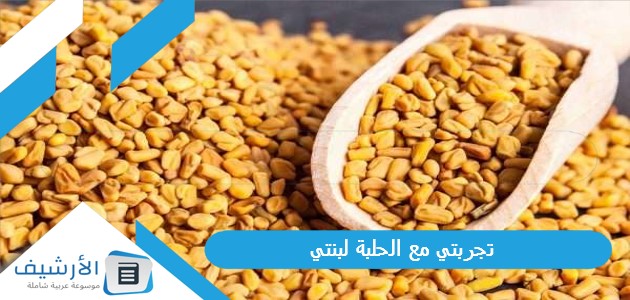 تجربتي مع الحلبة لبنتي