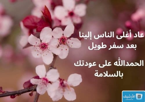 عبارات عن وصول الحبيب من السفر