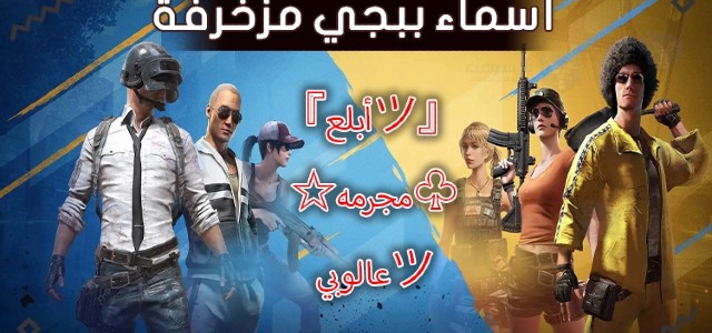 اسماء ببجي مزخرفة